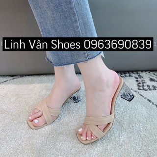 Dép Cao Gót Nữ 5 Phân Quai Chéo LV078