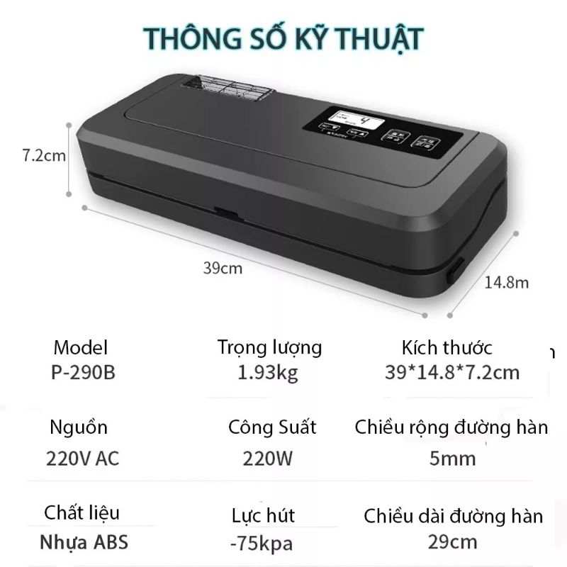 Máy Hút Chân Không P290B Shineye - Không Kén Túi