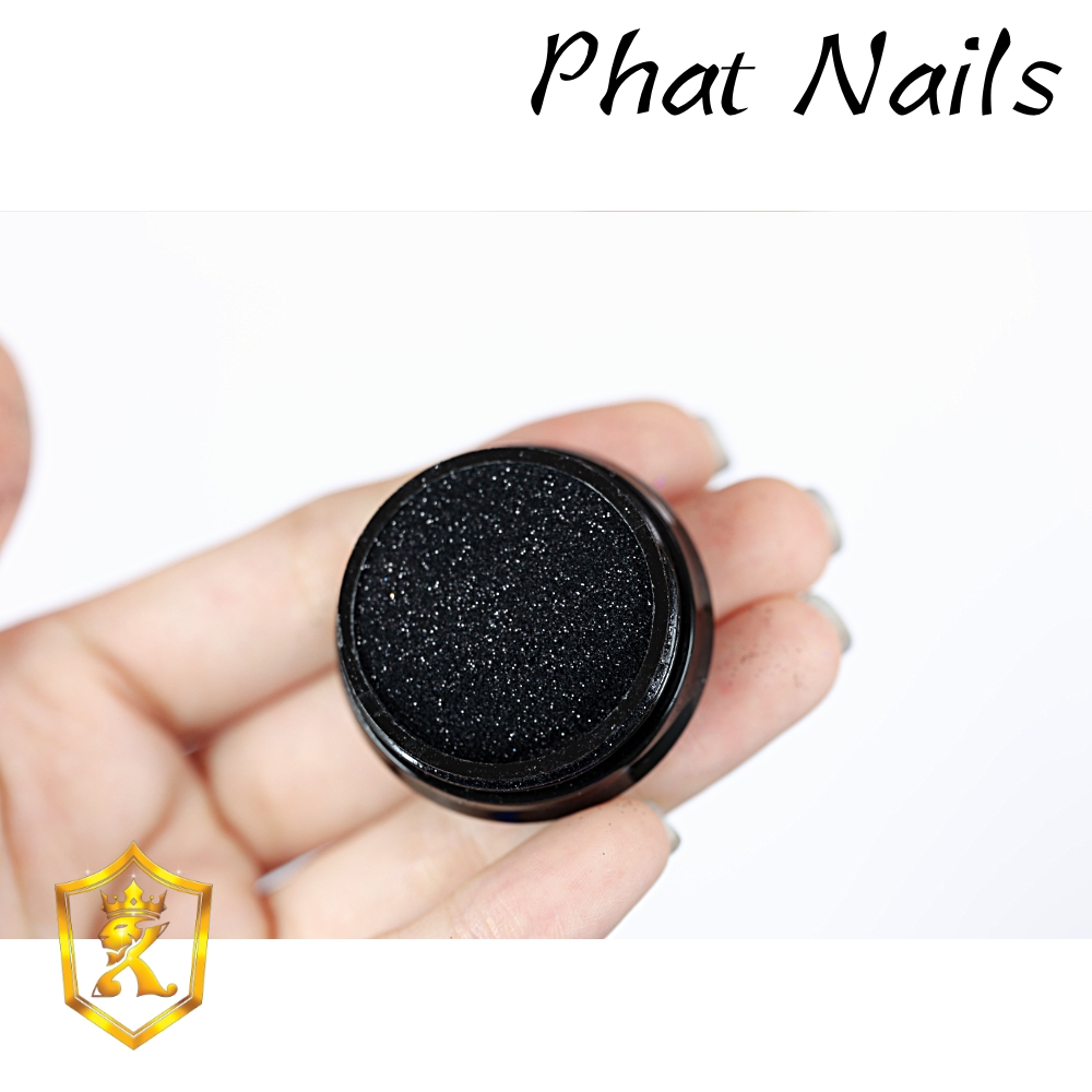 Hủ nhũ rắc chuyên trang trí móng trắng đen lấp lánh