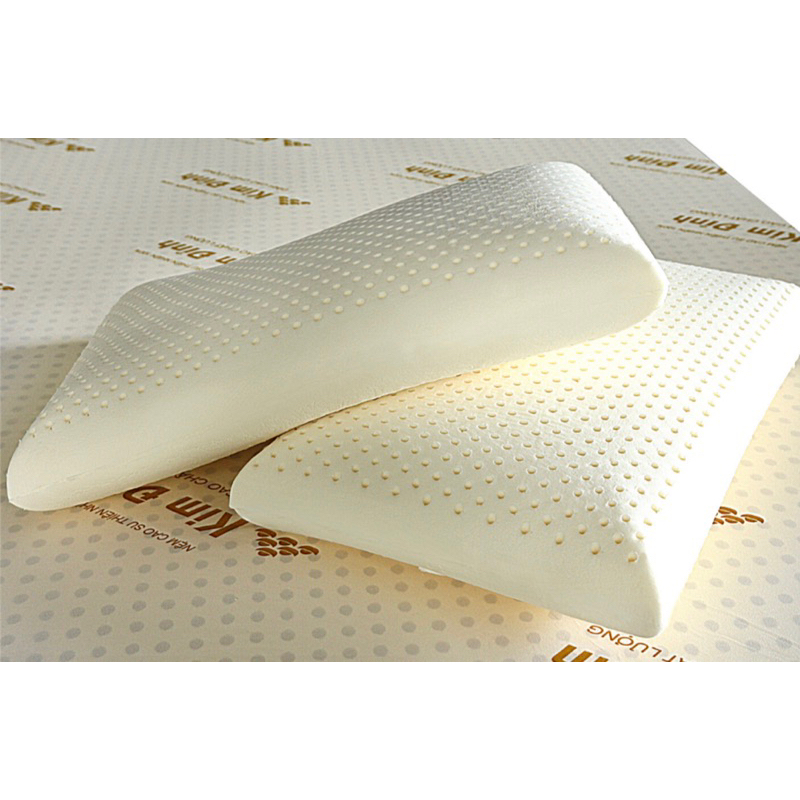 Gối cao su THIÊN NHIÊN 100% size 45.65 cao 12cm siêu êm, mềm ,thoáng mát bh 15 năm