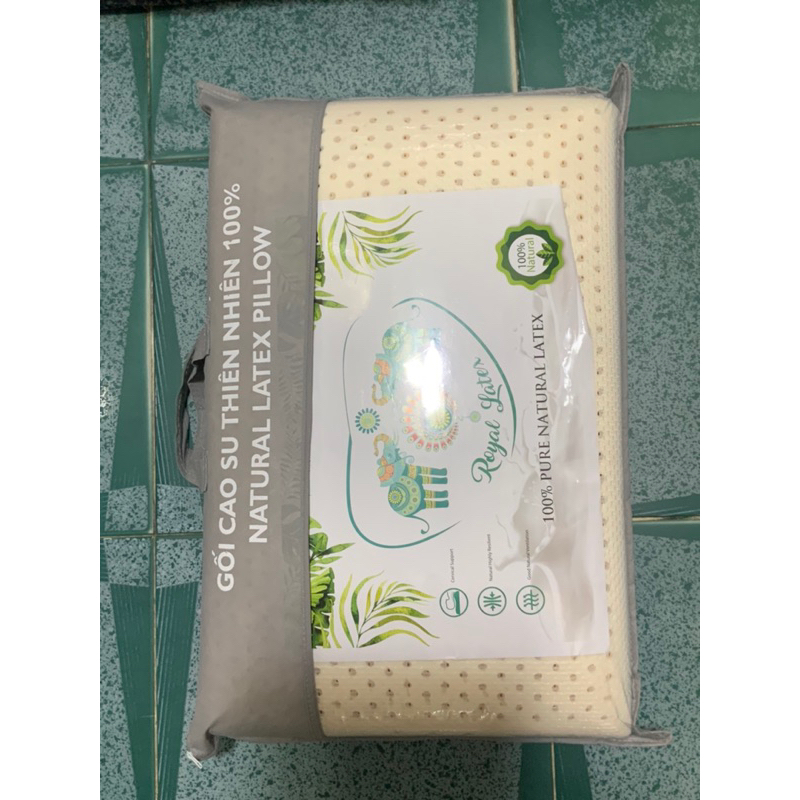 Gối cao su THIÊN NHIÊN 100% size 45.65 cao 12cm siêu êm, mềm ,thoáng mát bh 15 năm