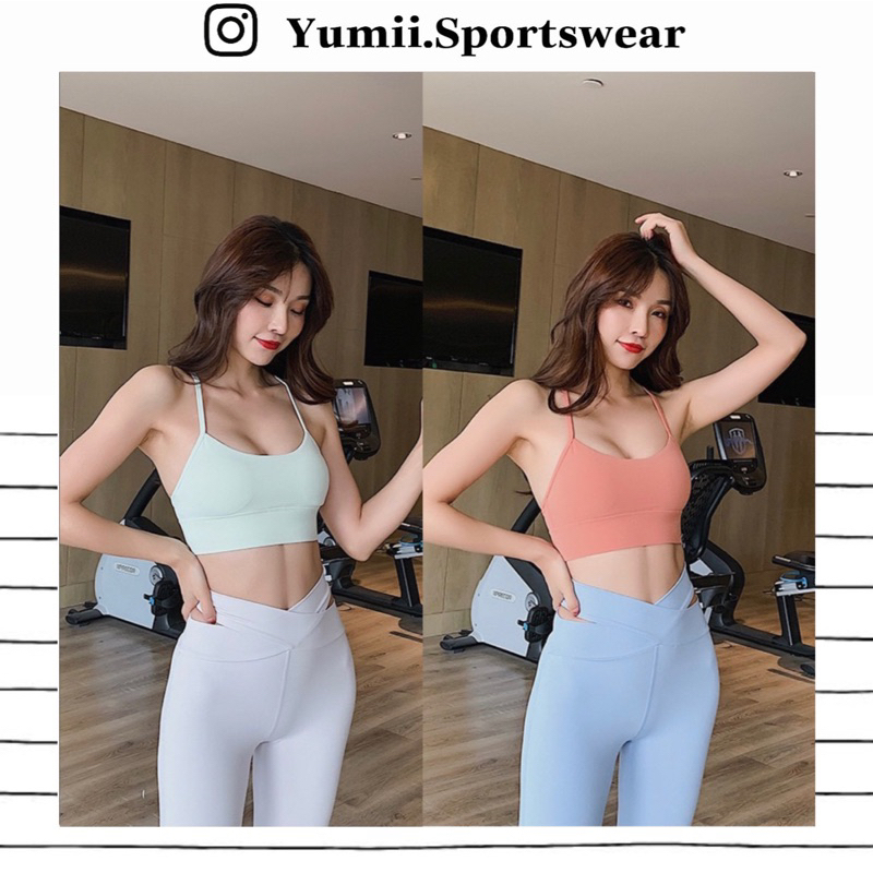 Áo Lót Thể Thao Tập Gym Yoga Nữ - Áo Bra Thể Thao Lulu 2 Dây Siêu Xinh, Chất Thun Polly Mềm, Co Dãn( Sẵn Mút )