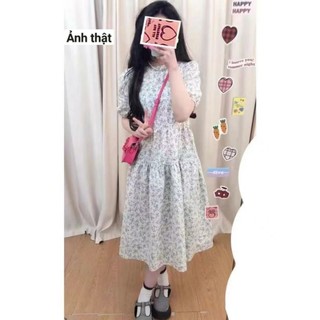Đầm Nữ Dáng Dài Họa Tiết Hoa Đáng Yêu (HÀNG ODER-ẢNH THẬT)