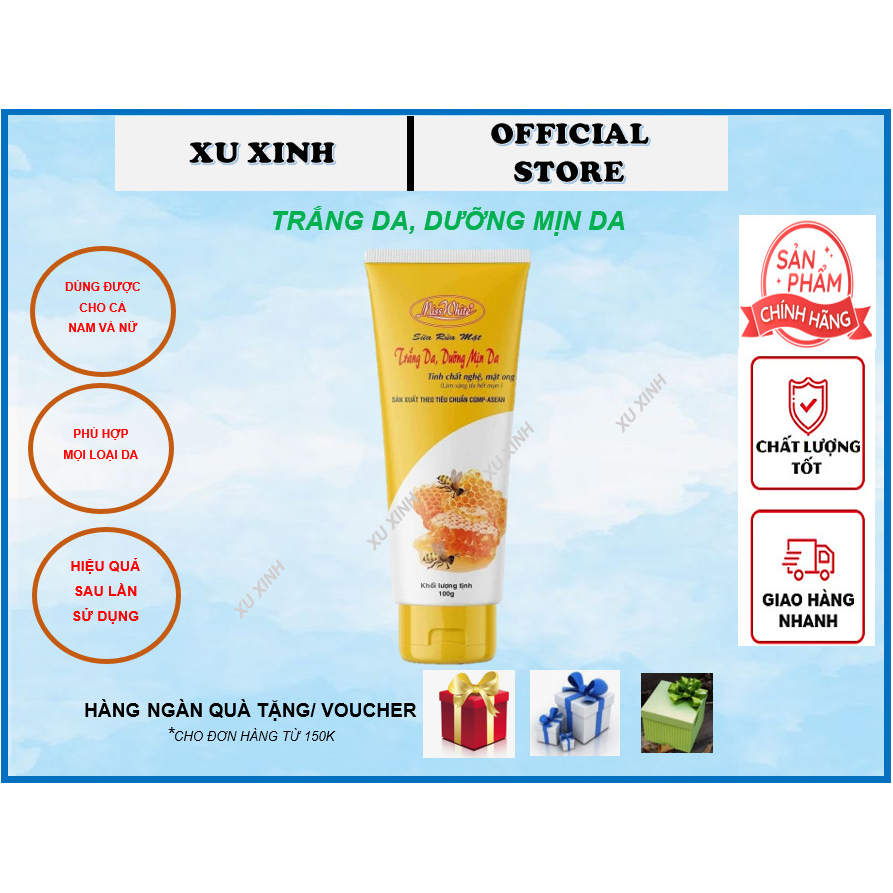 Sữa rửa mặt tinh chất nghệ, mật ong Miss White