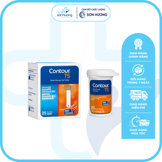 Que thử đường huyết Contour TS (hộp 25 que)