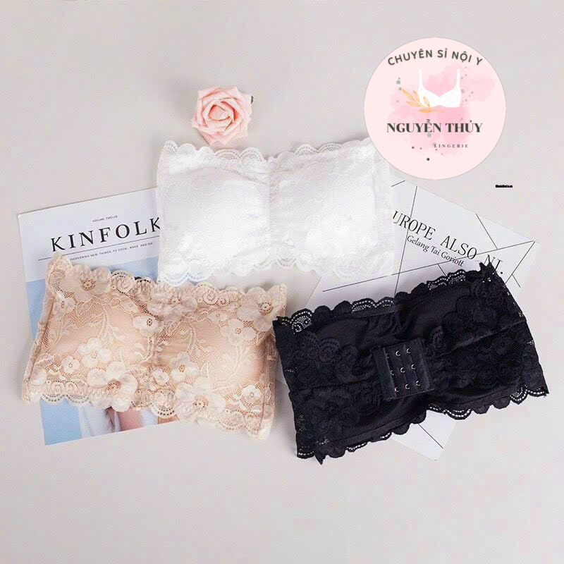 Set 3 áo bra quây ren hoa cúp ngang, có móc cài sau, mút đệm mỏng sexy, dễ phối đồ- Nguyễn Thủy shop