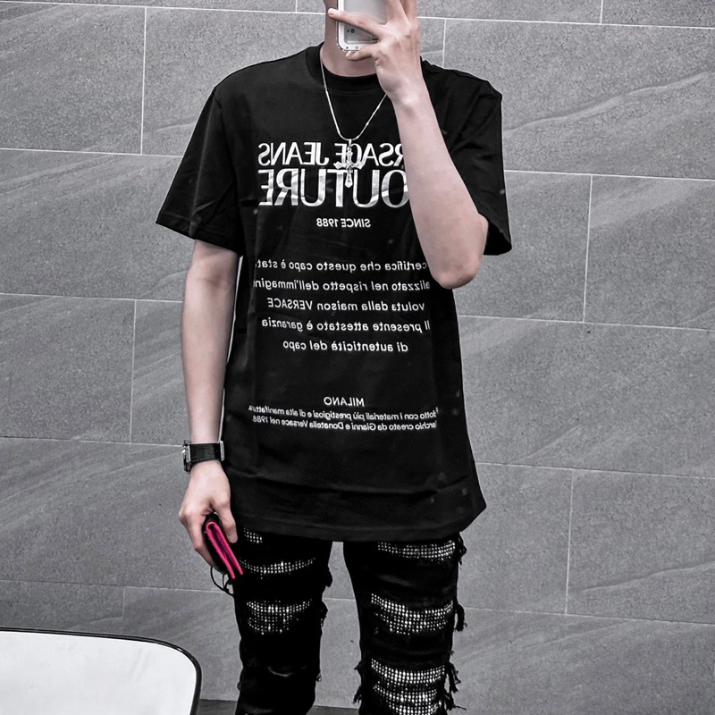 Áo phông hot nhat2023 hoạ tiết logo chữ in cực chất