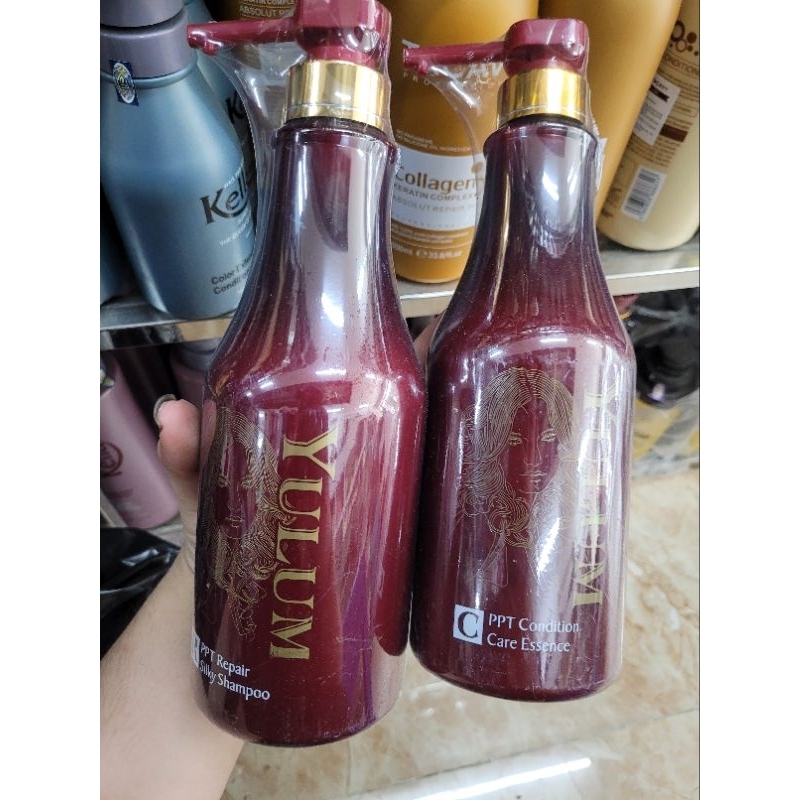Cặp Dầu Gội Xả Yulum Phục Hồi Mềm Mượt Và Chống Rụng Tóc 750ml Cải Thiện Cấu Trúc Tóc Chống Lão Hóa - HT117