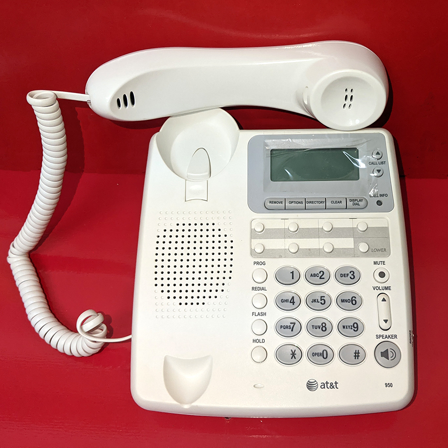 Thanh lý Điện thoại để bàn, hiệu AT&T Mỹ, loa ngoài 2 chiều, nói chuyện không cần cầm tay nghe, KHÔNG MÀN HÌNH