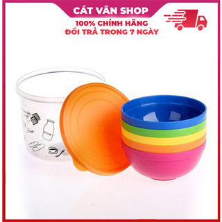 Bộ 5 chén, bát màu rainbow , đủ loại màu 5p lock&lock - hpp511s5