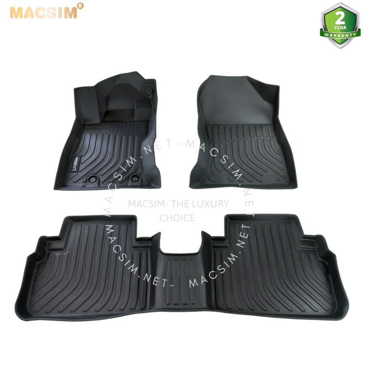 Thảm lót sàn xe ô tô Subaru Forester 2019+ (sd) Nhãn hiệu Macsim chất liệu nhựa TPE màu đen hàng loại 2