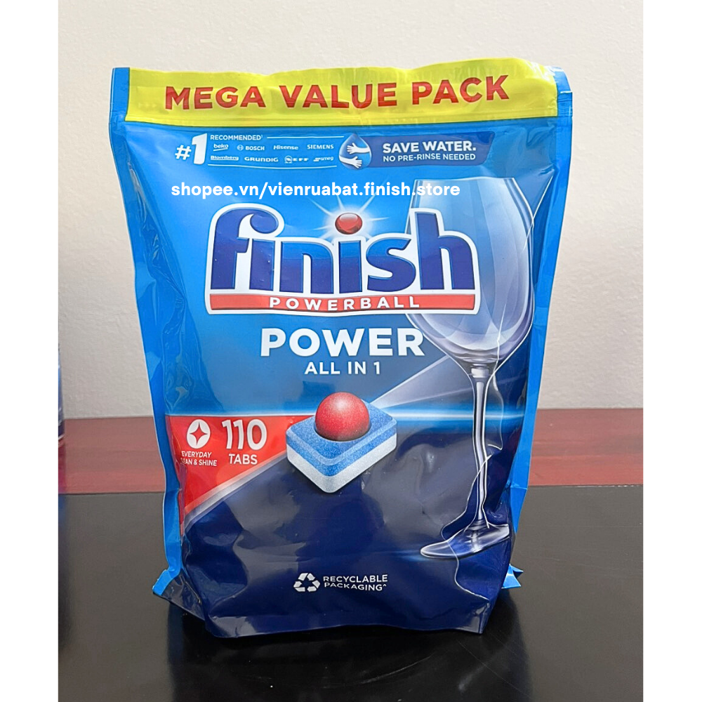Viên rửa bát Finish All in one 120 viên chuyên dùng cho máy rửa bát máy rửa chén.