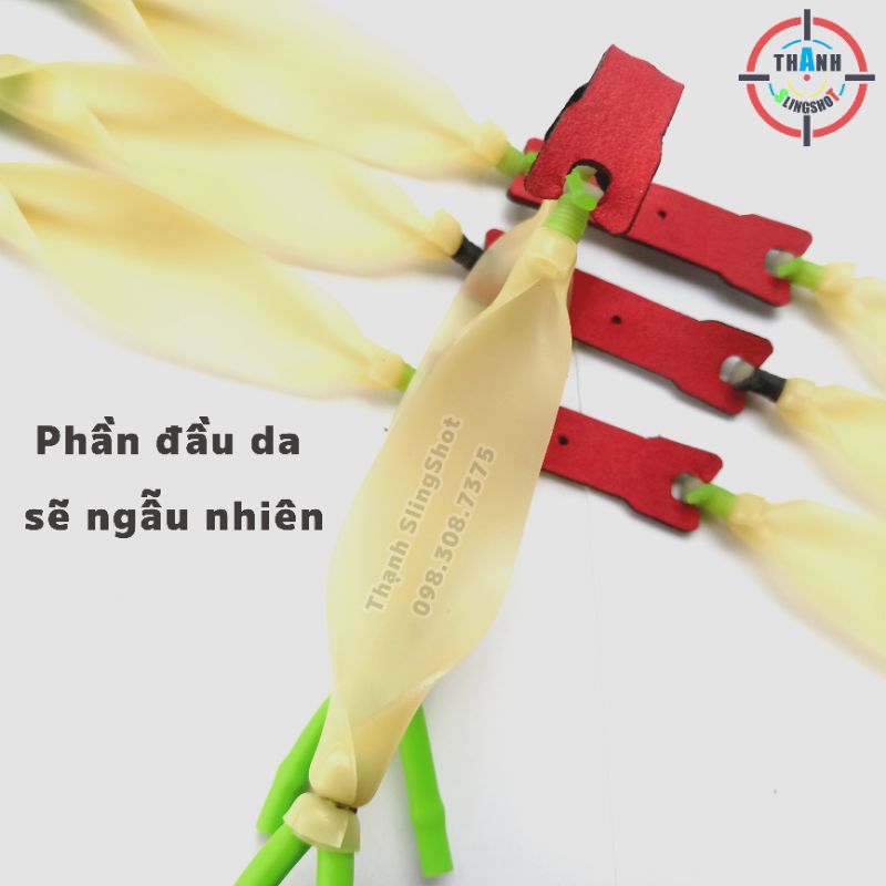 Dây thun 1mm chơi Vip 11 bản dẹp 40-20-140 trắng trong - Buộc chân thun tròn 3060