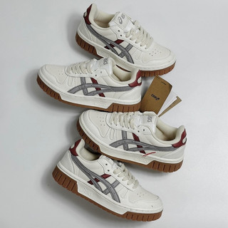 [HT SNEAKER] Giày Sneaker Asics Xám Đỏ Đế Nâu