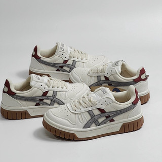 [HT SNEAKER] Giày Sneaker Asics Xám Đỏ Đế Nâu