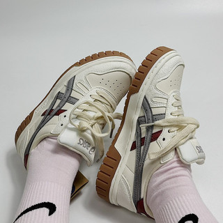 [HT SNEAKER] Giày Sneaker Asics Xám Đỏ Đế Nâu