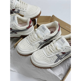 [HT SNEAKER] Giày Sneaker Asics Xám Đỏ Đế Nâu