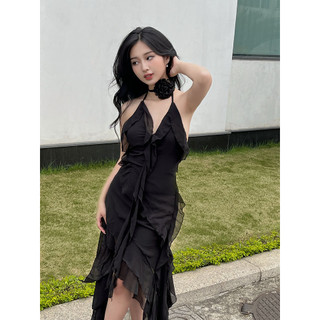 Váy 2 dây hở lưng quyến rũ lót lụa