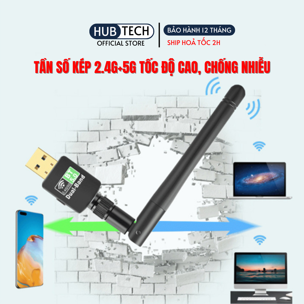 Nâng cấp WiFi 5G dễ dàng với USB WIFI 660Mbps cho máy bàn PC và laptop, card mạng usb 5GHz | BigBuy360 - bigbuy360.vn
