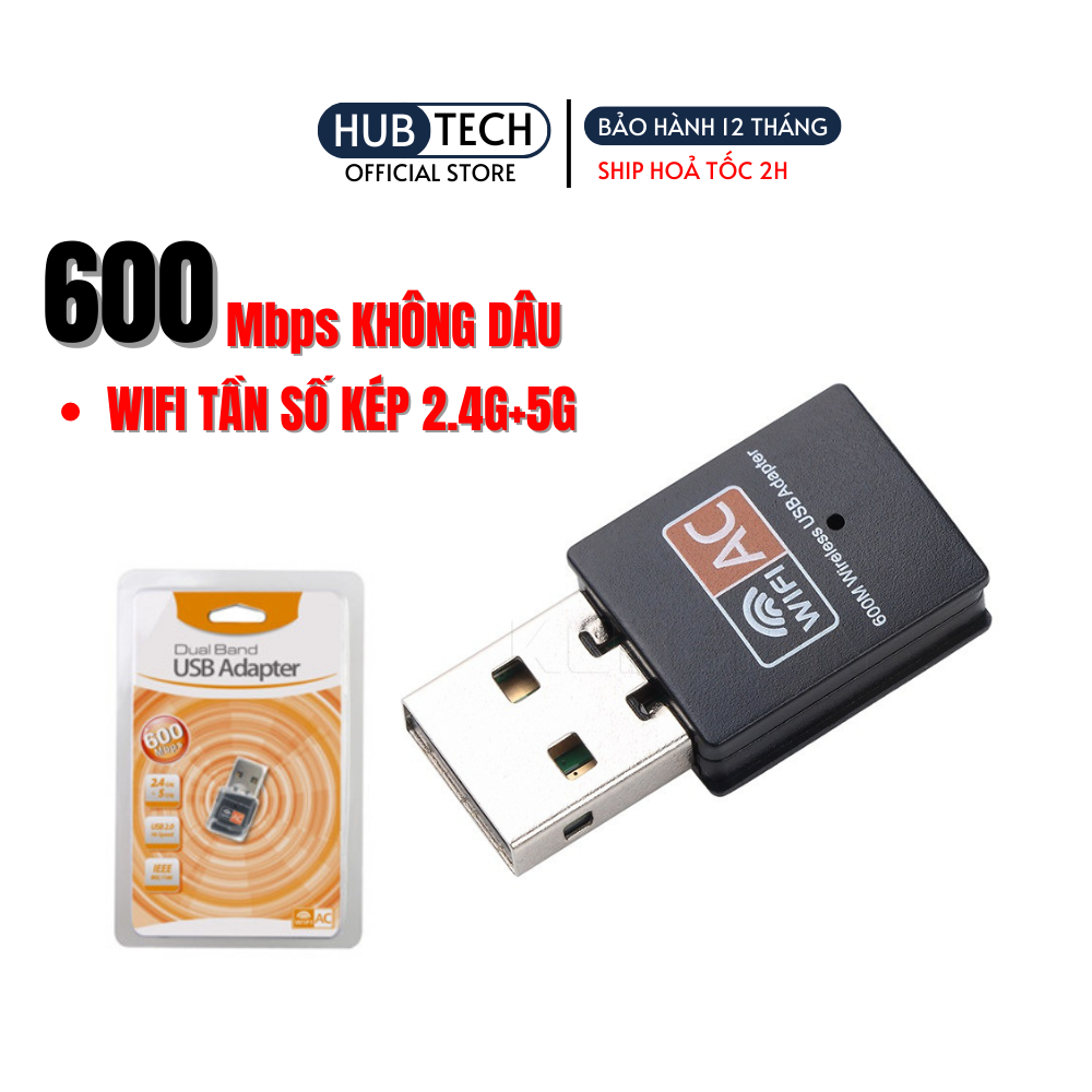 Nâng cấp WiFi 5G dễ dàng với USB WIFI 660Mbps cho máy bàn PC và laptop, card mạng usb 5GHz | BigBuy360 - bigbuy360.vn