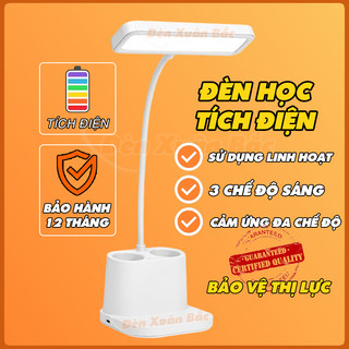 Đèn học để bàn, đèn học chống cận led cảm ứng tích điện tldl - pye bảo vệ mắt cảm ứng 3 chế độ ánh sáng - đèn xuân bắc