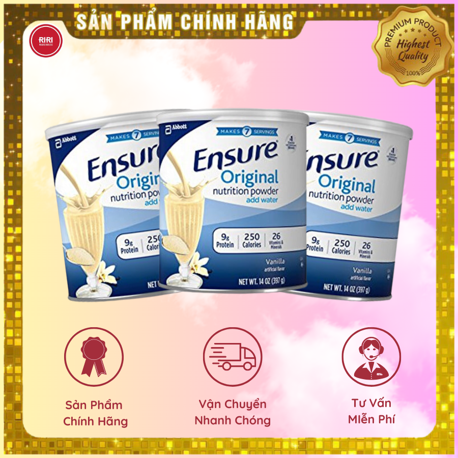 Sữa bột Ensure Mỹ Original Nutrition Powder 397g, HÀNG CHUẨN AIR