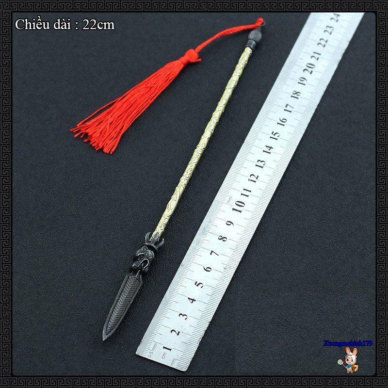 Mô hình Tùy Đường Diễn Nghĩa 2013 La Thành Ngũ Hổ Đoạn Hồn thương kim loại 22cm