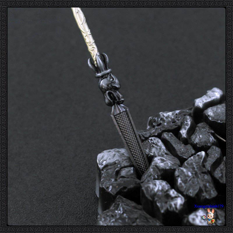 Mô hình Tùy Đường Diễn Nghĩa 2013 La Thành Ngũ Hổ Đoạn Hồn thương kim loại 22cm