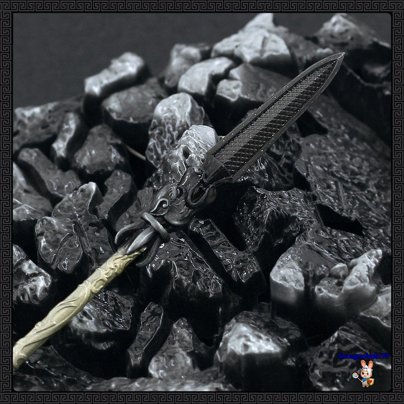 Mô hình Tùy Đường Diễn Nghĩa 2013 La Thành Ngũ Hổ Đoạn Hồn thương kim loại 22cm