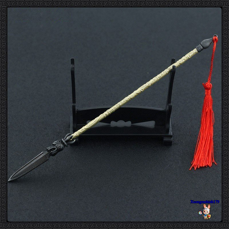 Mô hình Tùy Đường Diễn Nghĩa 2013 La Thành Ngũ Hổ Đoạn Hồn thương kim loại 22cm