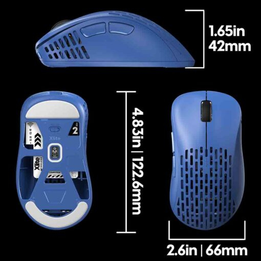 Chuột không dây siêu nhẹ Pulsar Xlite Wireless V2 Competition Blue - Hàng chính hãng