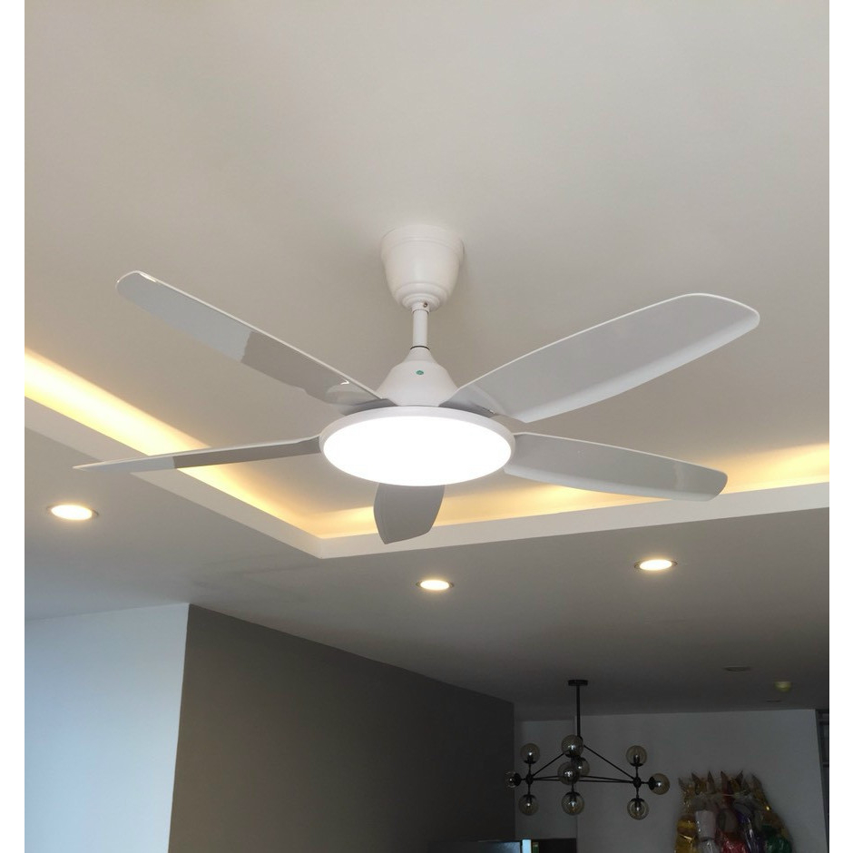 Quạt trần đèn 5 cánh kết hợp đèn 3 chế độ ánh sáng Động cơ DC 6 chế độ gió tiết kiệm điện BH 10 năm