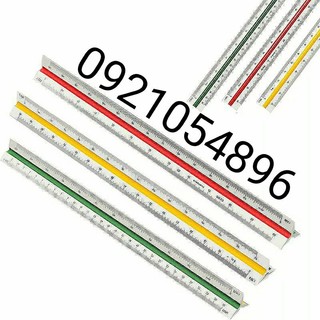 Thước vẽ văn kiện - kĩ thuật 3 cạnh đo tỉ lệ 1:100~1:500 chiều dài 30cm chuyên dụng chất lượng cao
