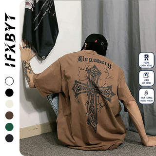 Áo thun unisex IFXBYT Y0004 100% cotton phong cách hiphop đường phố