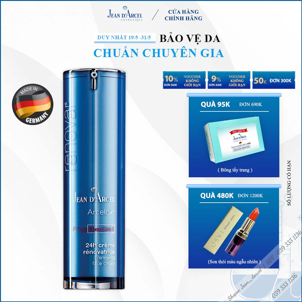 Kem dưỡng giúp trẻ hoá và sáng da Jean D'arcel_ Renewing face cream 50ML