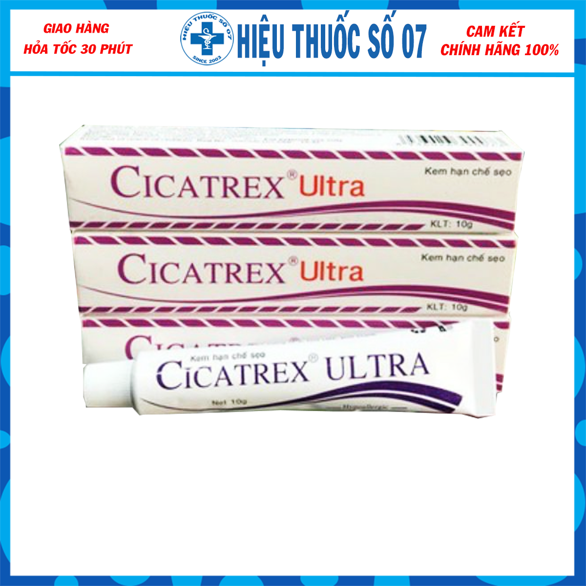 Kem bôi vết thương hở Cicatrex Ultra mau liền da, chăm sóc vết mổ sau sinh nhanh lành, hạn chế sẹo đơn giản