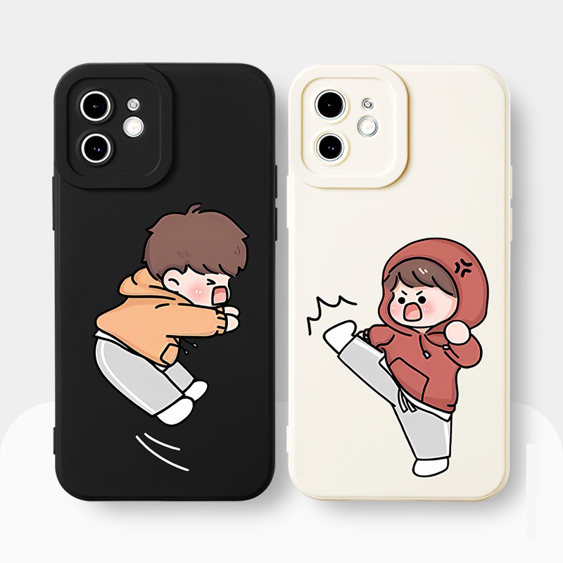Ốp lưng Reno 6 5g / Reno 6z cạnh vuông bảo vệ camera đôi nam nữ cute