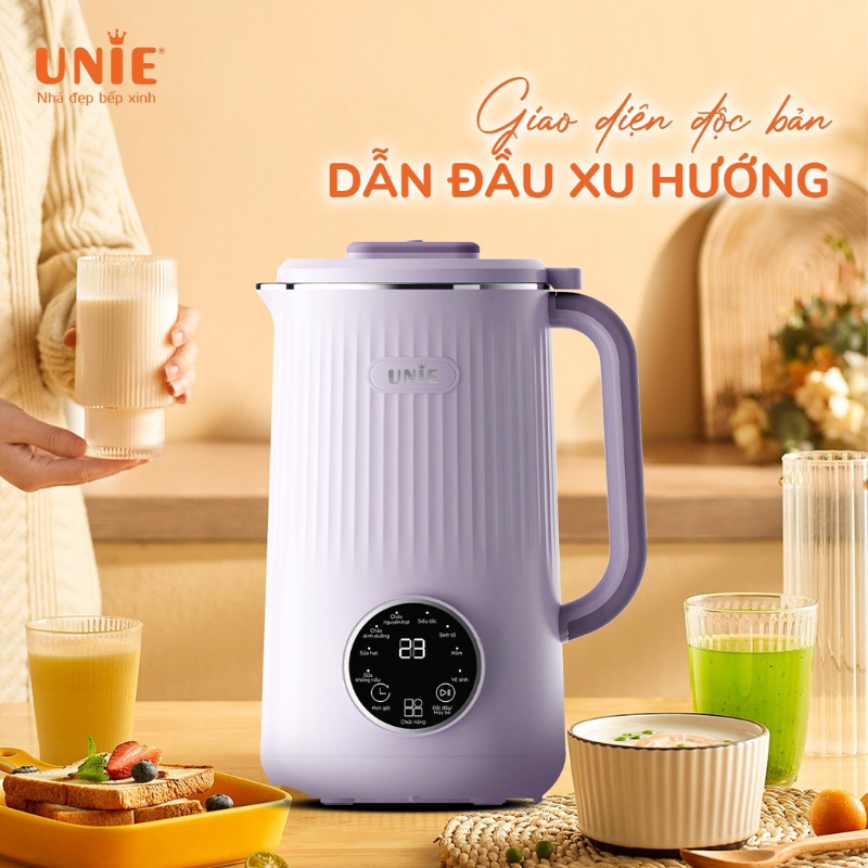 Máy Làm Sữa Hạt Unie UMB10, 1000ML, 8 Chức Năng Xay Nấu, Hàng Chính Hãng