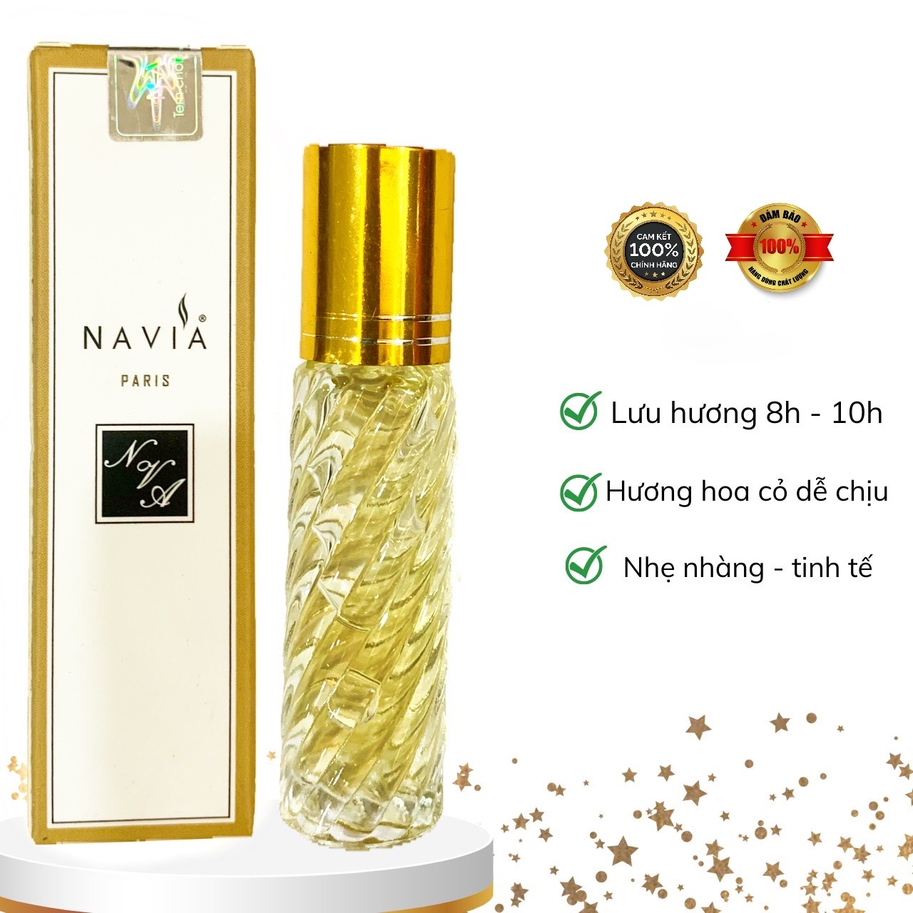 Nước hoa nữ thơm lâu 8h-10h nguyên liệu nhập Pháp chính hãng Navia 10ml hương thơm nhẹ nhàng