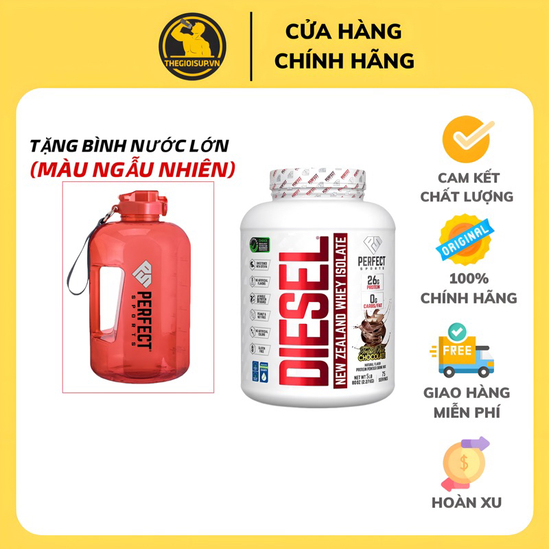 Tặng bình nước lớn Diesel New Zealand Whey isolate whey protein cao cấp