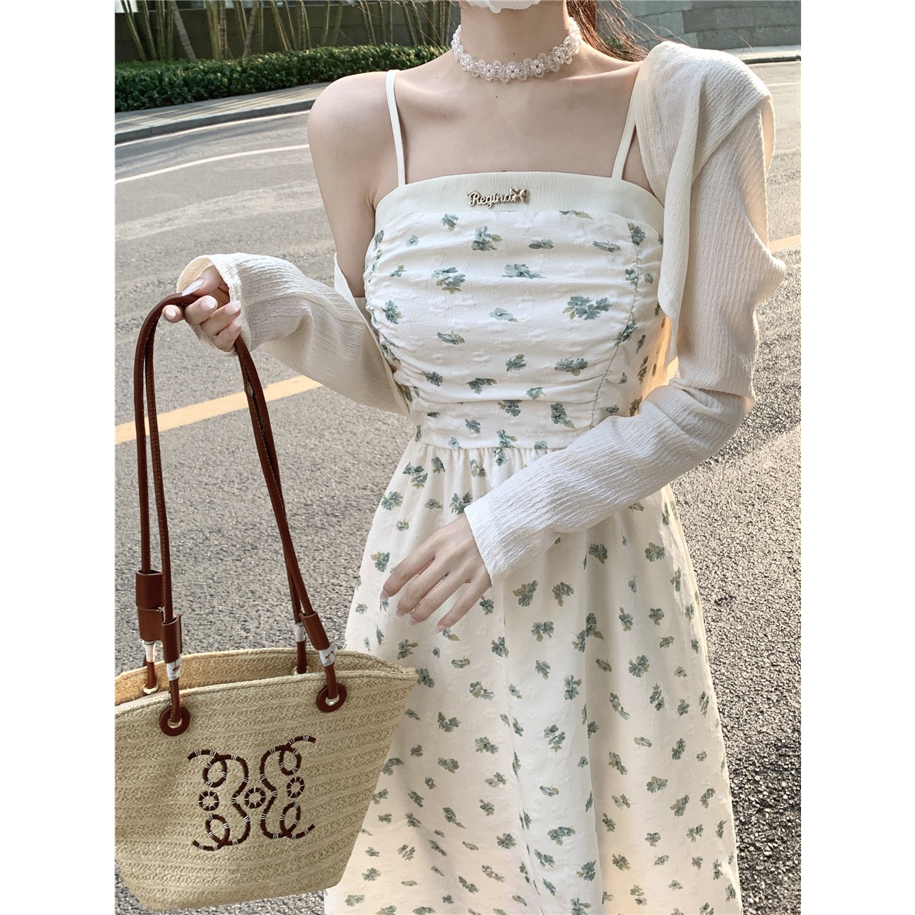 Váy 2s hoa nhí chất vải mềm mát (không kèm áo khoác) - 247store.vn - Vay2shoanhi2348/P0K15