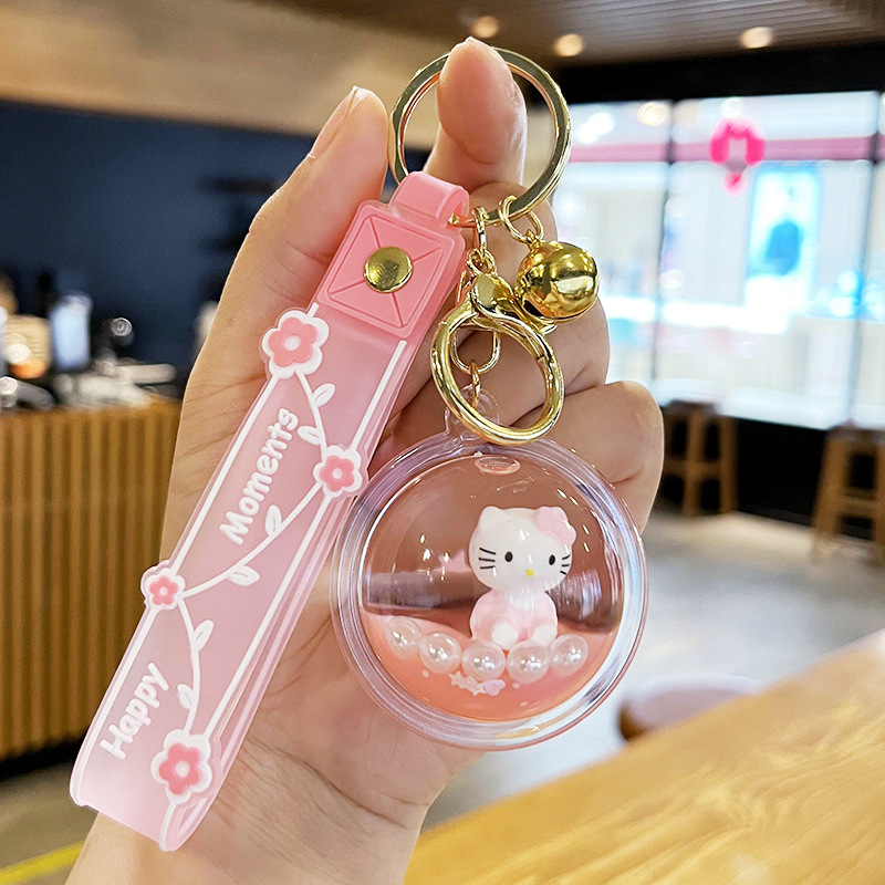 Móc khóa acrylic hình ly trà sữa, cây kem, ngôi sao, cây kẹo con mèo bên trong, móc treo túi xách balo