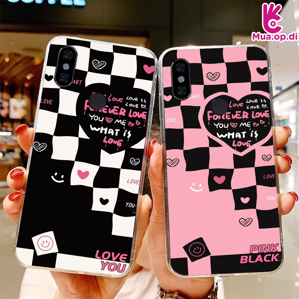 Ốp Silicon in Caro Tim Xiaomi Redmi Note 5/Note 5Pro/Note 7/Note 7Pro/Note 8/6 Pro/Redmi 7/Mi 8/Mi 8