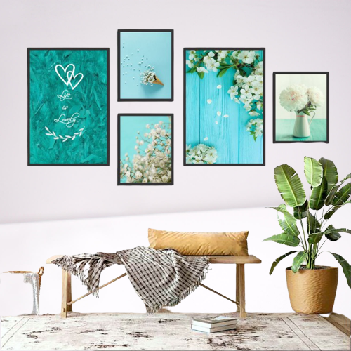 16 bộ 6 tranh treo tường mẫu mới hiện đại trang trí phòng, tranh dán tườn có sẵn keo 2 mặt T37