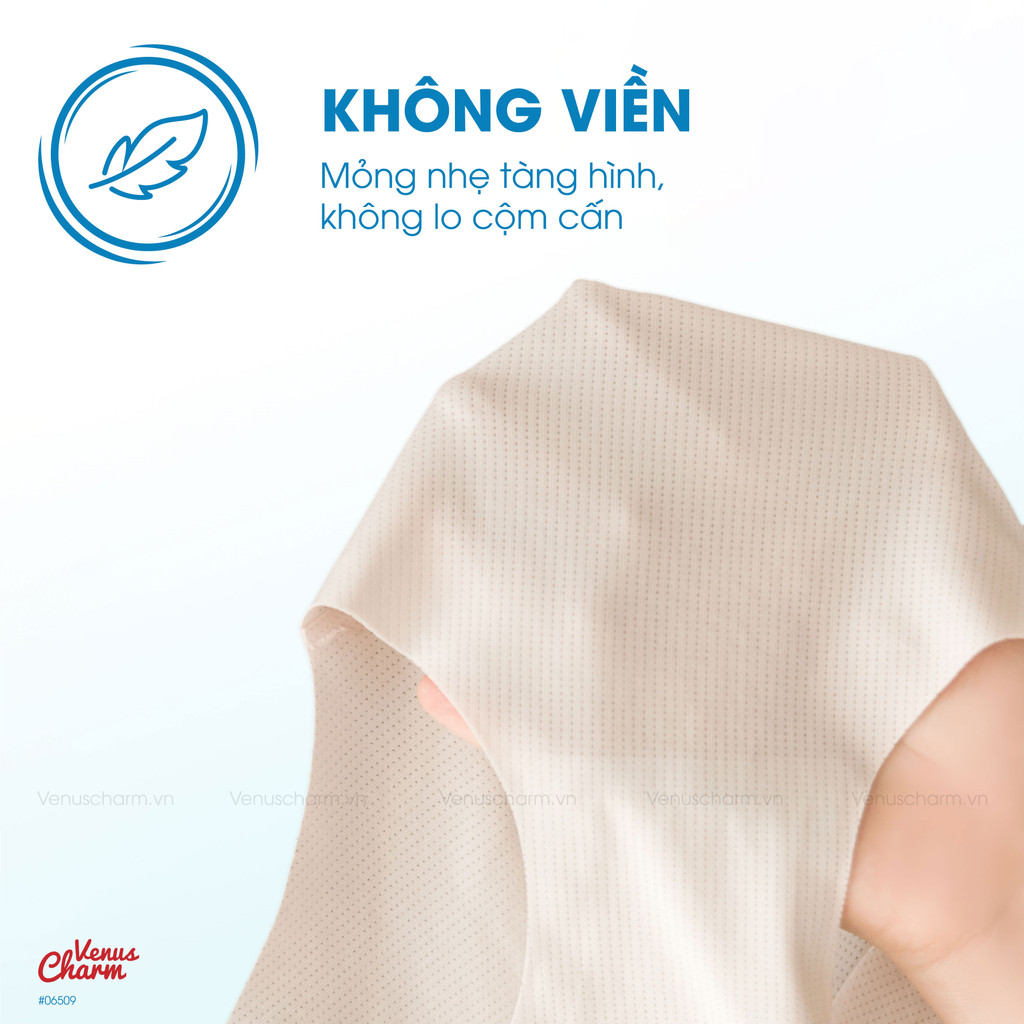Quần lót nữ freesize  tàng hình không viền kháng khuẩn ngàn lỗ thoáng Venus Charm 06509