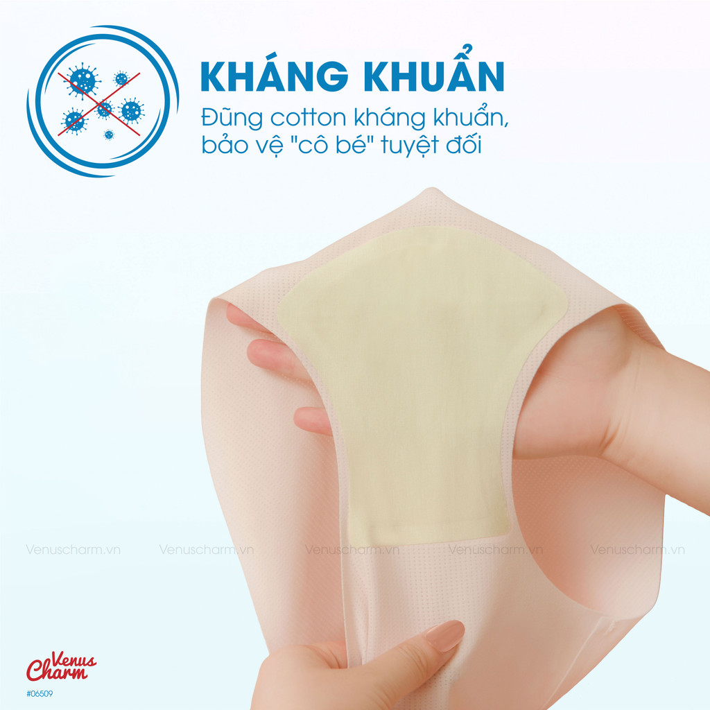 Quần lót nữ freesize  tàng hình không viền kháng khuẩn ngàn lỗ thoáng Venus Charm 06509