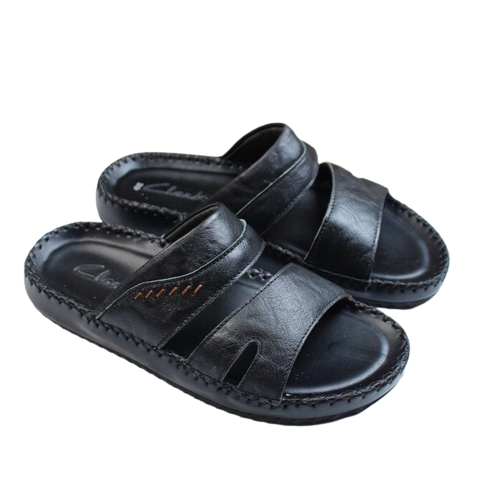 dép quai ngang clarks da bò cao cấp,dép da may thủ công xung quanh X,XP