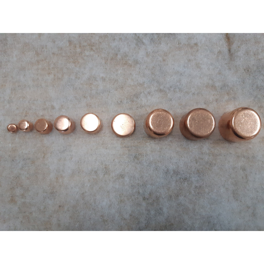 Combo 5 Cái Đầu bịt đồng Ø6; Ø10; Ø12; Ø16; Ø19; Ø22