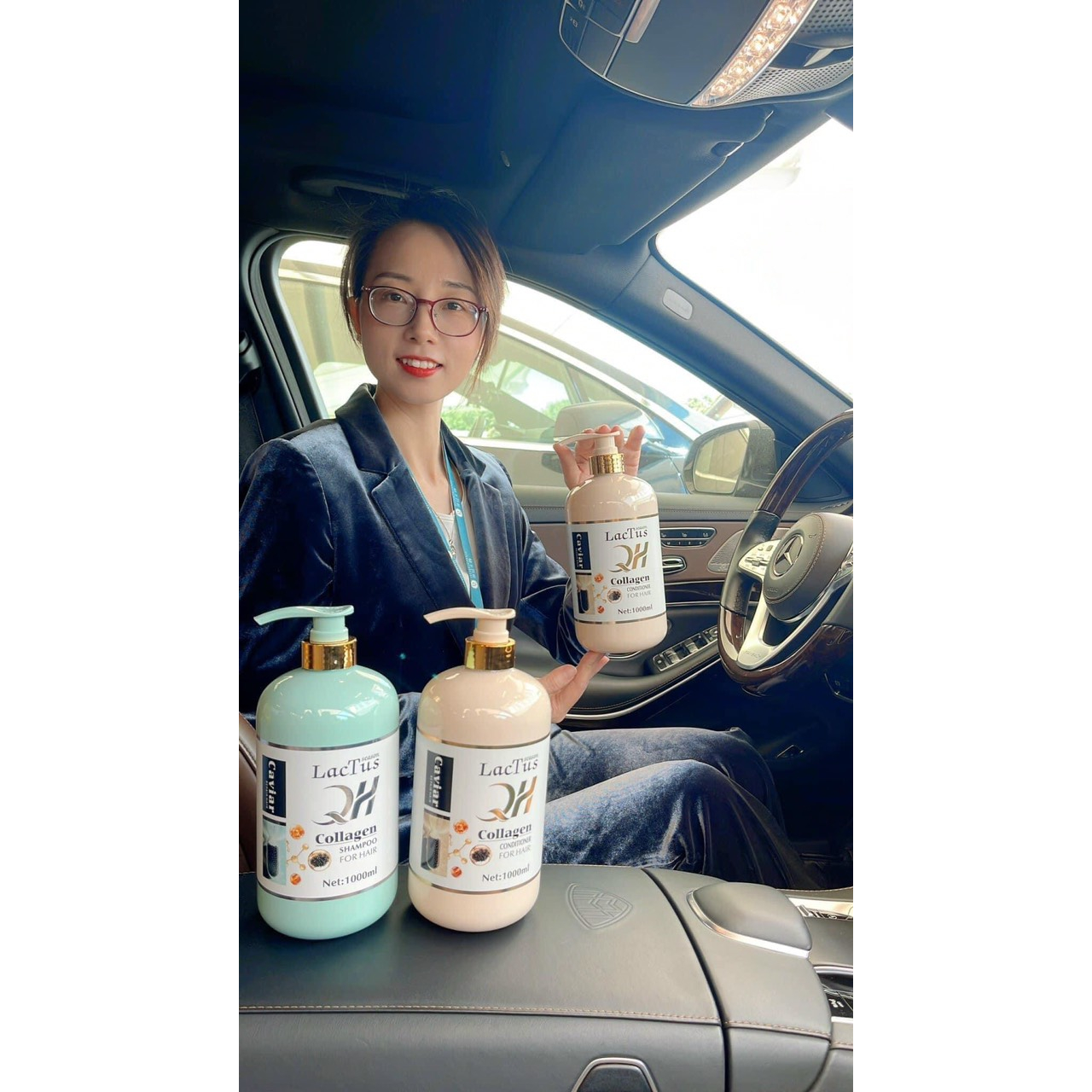 Gội xả QH Latus Caviar trứng cá tầm chống lão hóa, giúp nang tóc phát triển, giảm gàu, dầu thừa, phục hồi giảm rụng