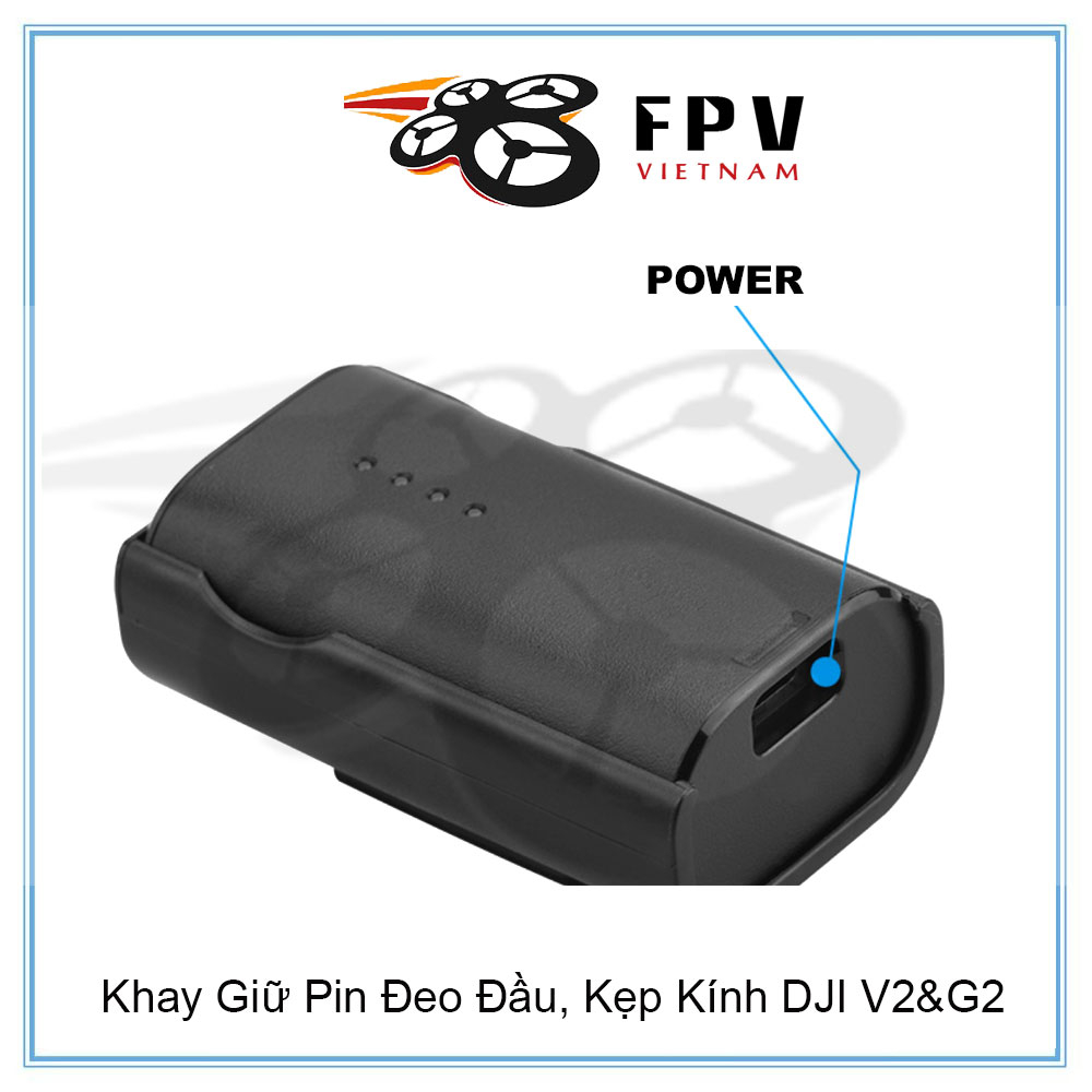 Khay Giữ Pin Đeo Đầu, Kẹp Kính DJI V2&G2
